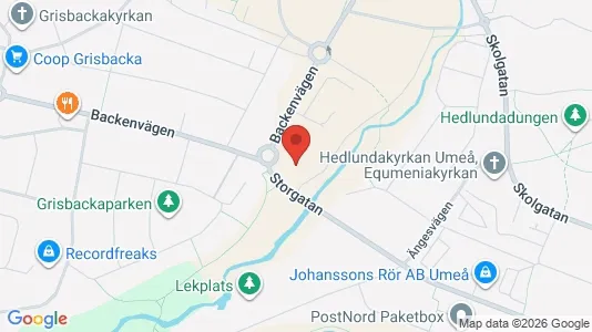 Lägenheter att hyra i Umeå - kort over placeringen