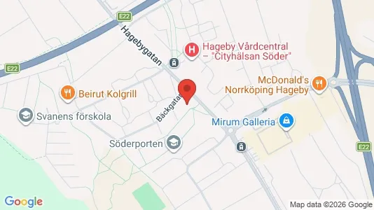 Lägenheter att hyra i Norrköping - kort over placeringen