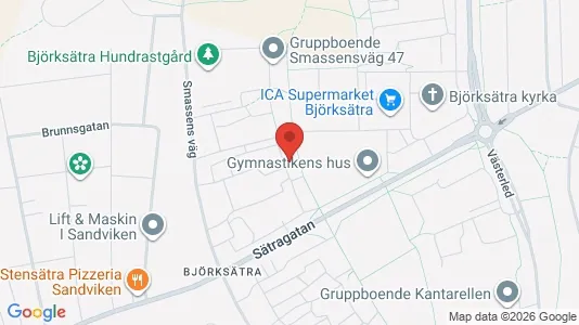 Lägenheter att hyra i Sandviken - kort over placeringen