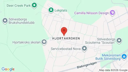 Lägenheter att hyra i Sölvesborg - kort over placeringen