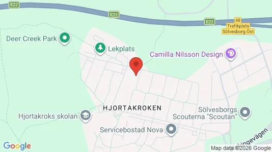 Lägenheter att hyra i Sölvesborg - kort over placeringen