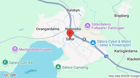 Lägenheter att hyra i Säter - kort over placeringen