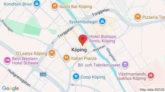 Lägenheter att hyra i Köping - kort over placeringen