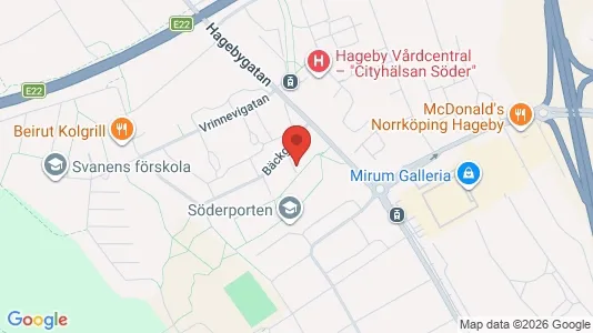 Lägenheter att hyra i Norrköping - kort over placeringen
