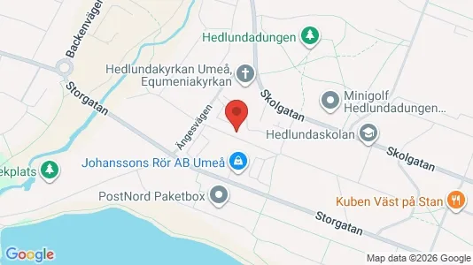 Lägenheter att hyra i Umeå - kort over placeringen