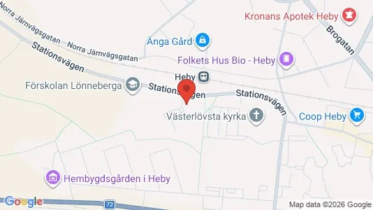 Lägenheter att hyra i Heby - kort over placeringen