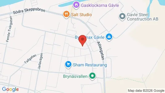 Lägenheter att hyra i Gävle - kort over placeringen