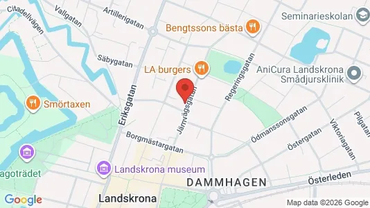 Lägenheter att hyra i Landskrona - kort over placeringen