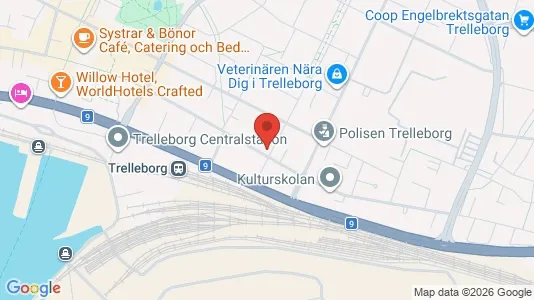 Lägenheter att hyra i Trelleborg - kort over placeringen