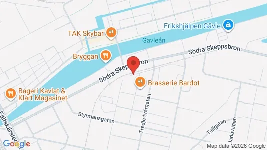 Lägenheter att hyra i Gävle - kort over placeringen