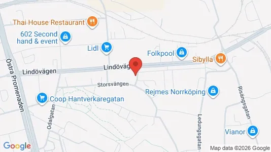 Lägenheter att hyra i Norrköping - kort over placeringen