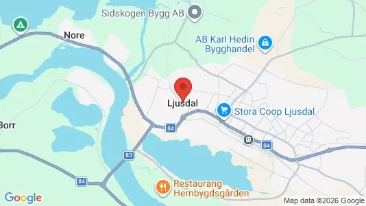 Lägenheter att hyra i Ljusdal - kort over placeringen