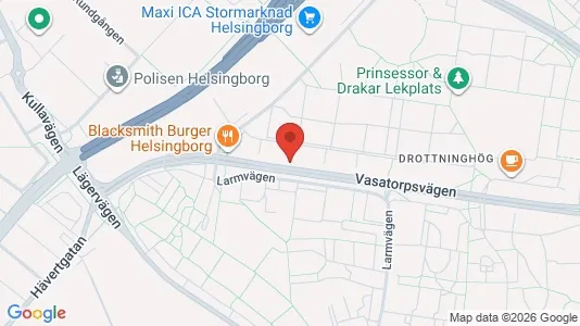 Lägenheter att hyra i Helsingborg - kort over placeringen