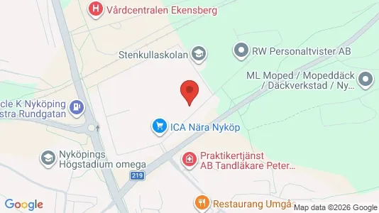 Lägenheter att hyra i Nyköping - kort over placeringen