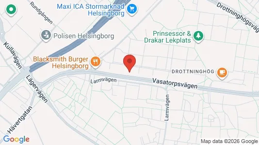 Lägenheter att hyra i Helsingborg - kort over placeringen