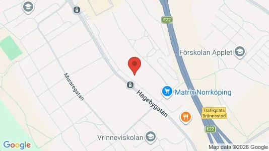 Lägenheter att hyra i Norrköping - kort over placeringen