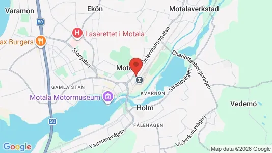 Lägenheter att hyra i Motala - kort over placeringen