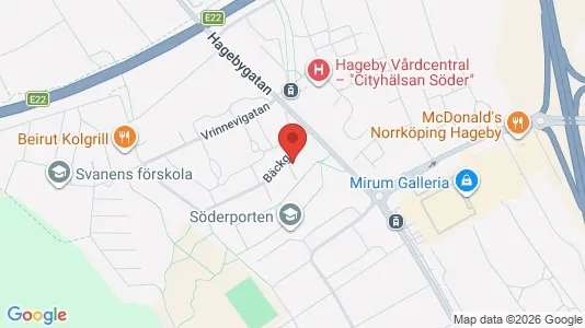 Lägenheter att hyra i Norrköping - kort over placeringen
