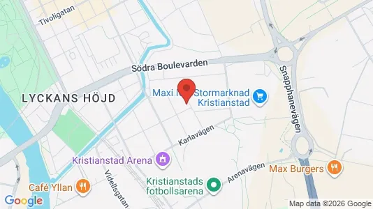 Lägenheter att hyra i Kristianstad - kort over placeringen