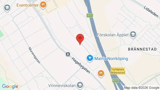Lägenheter att hyra i Norrköping - kort over placeringen