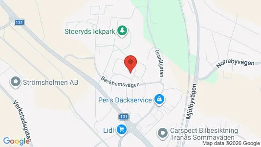 Lägenheter att hyra i Tranås - kort over placeringen