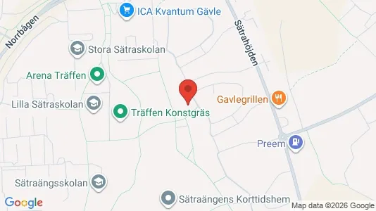 Lägenheter att hyra i Gävle - kort over placeringen