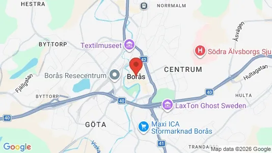 Lägenheter att hyra i Borås - kort over placeringen