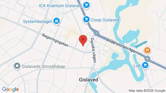 Lägenheter att hyra i Gislaved - kort over placeringen