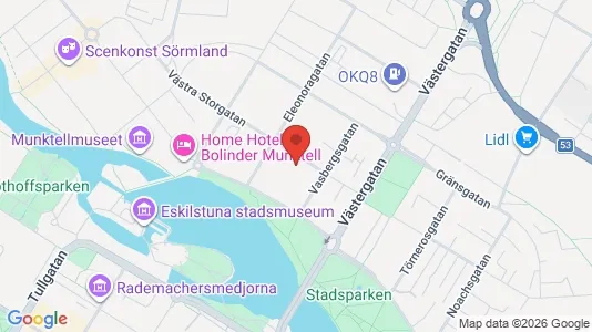 Lägenheter att hyra i Eskilstuna - kort over placeringen