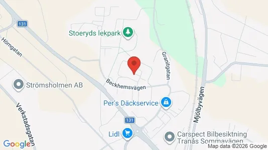 Lägenheter att hyra i Tranås - kort over placeringen