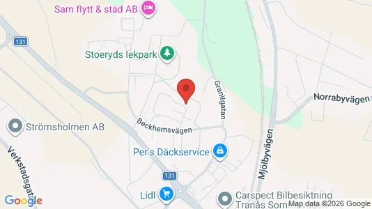 Lägenheter att hyra i Tranås - kort over placeringen