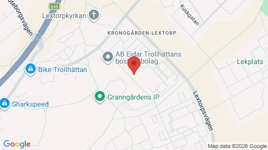 Lägenheter att hyra i Trollhättan - kort over placeringen