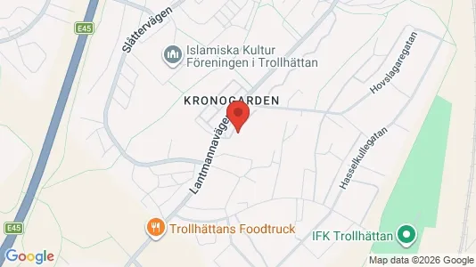 Lägenheter att hyra i Trollhättan - kort over placeringen