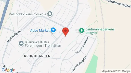 Lägenheter att hyra i Trollhättan - kort over placeringen