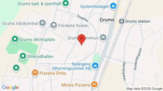 Lägenheter att hyra i Grums - kort over placeringen