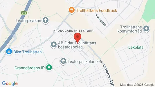 Lägenheter att hyra i Trollhättan - kort over placeringen