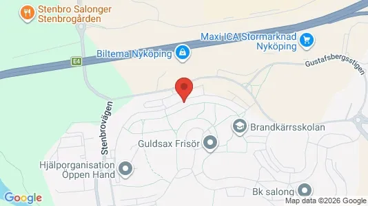 Lägenheter att hyra i Nyköping - kort over placeringen