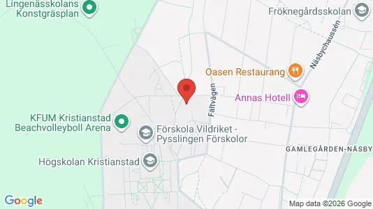 Lägenheter att hyra i Kristianstad - kort over placeringen
