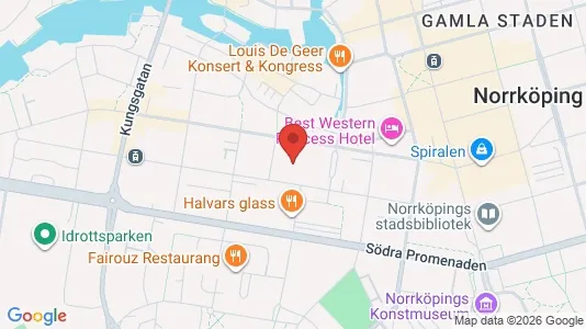 Lägenheter att hyra i Norrköping - kort over placeringen