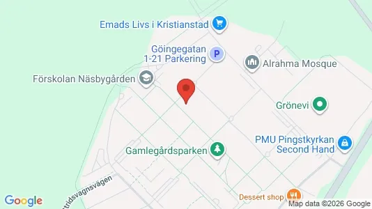 Lägenheter att hyra i Kristianstad - kort over placeringen