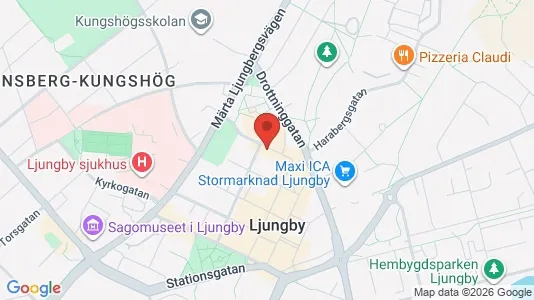 Lägenheter att hyra i Ljungby - kort over placeringen