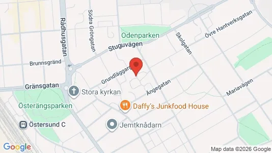 Lägenheter att hyra i Östersund - kort over placeringen