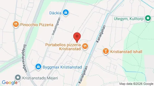 Lägenheter att hyra i Kristianstad - kort over placeringen