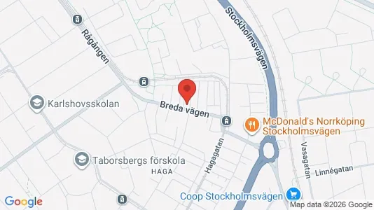 Lägenheter att hyra i Norrköping - kort over placeringen