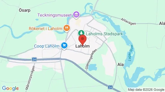 Lägenheter att hyra i Laholm - kort over placeringen