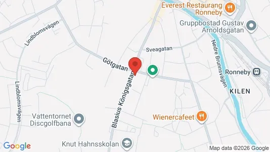 Lägenheter att hyra i Ronneby - kort over placeringen
