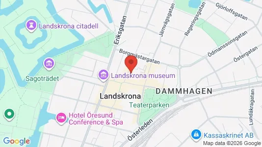 Lägenheter att hyra i Landskrona - kort over placeringen