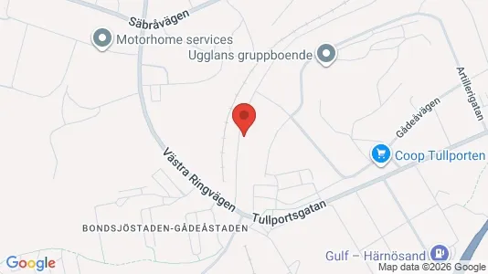 Lägenheter att hyra i Härnösand - kort over placeringen