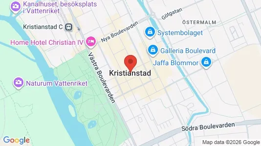 Lägenheter att hyra i Kristianstad - kort over placeringen