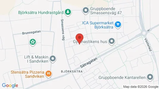 Lägenheter att hyra i Sandviken - kort over placeringen